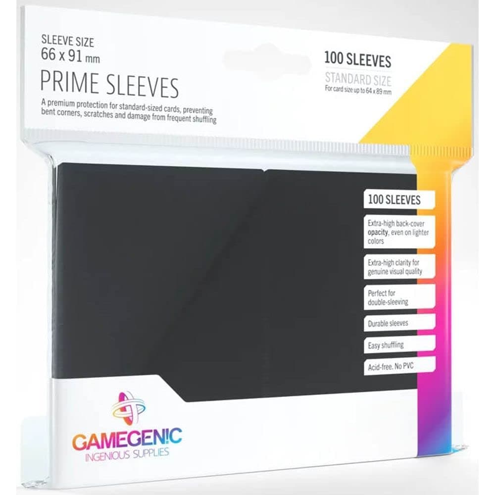 Gamegenic Prime Sleeves Negro (100 uds)