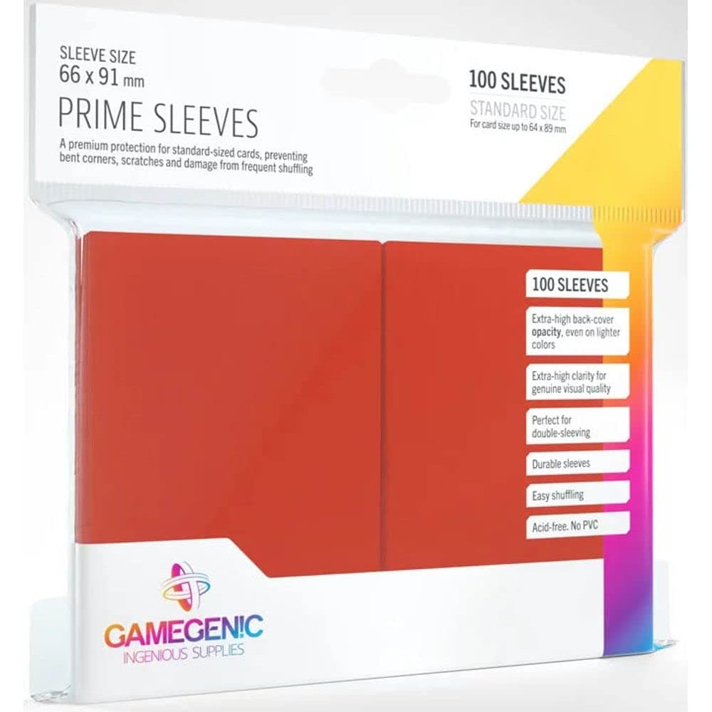 Gamegenic Prime Sleeves Rojo (100 uds)
