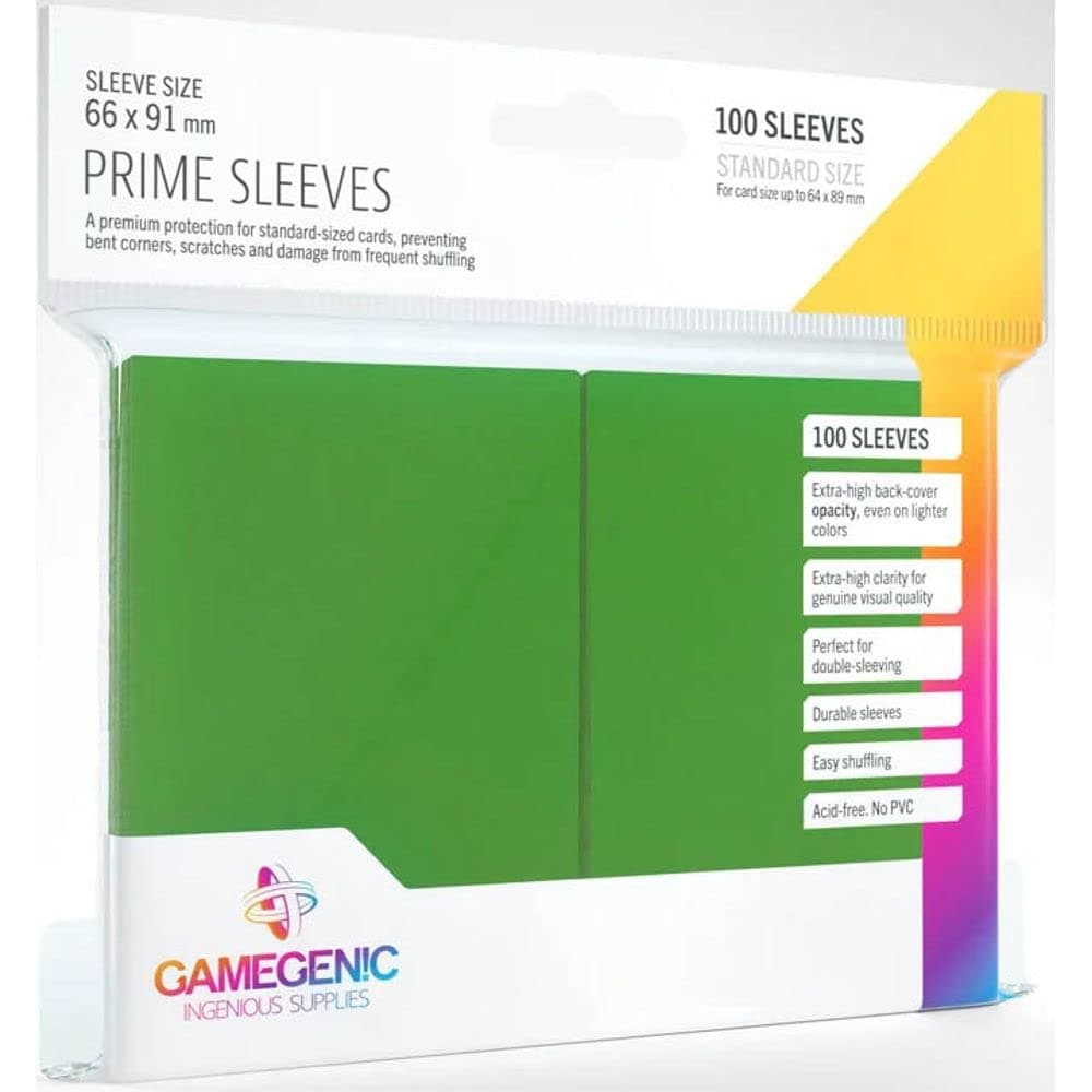 Gamegenic Prime Sleeves Verde (100 uds)
