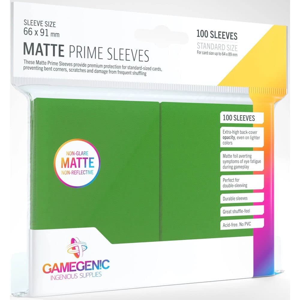 Gamegenic Matte Prime Sleeves Verde (100 uds)
