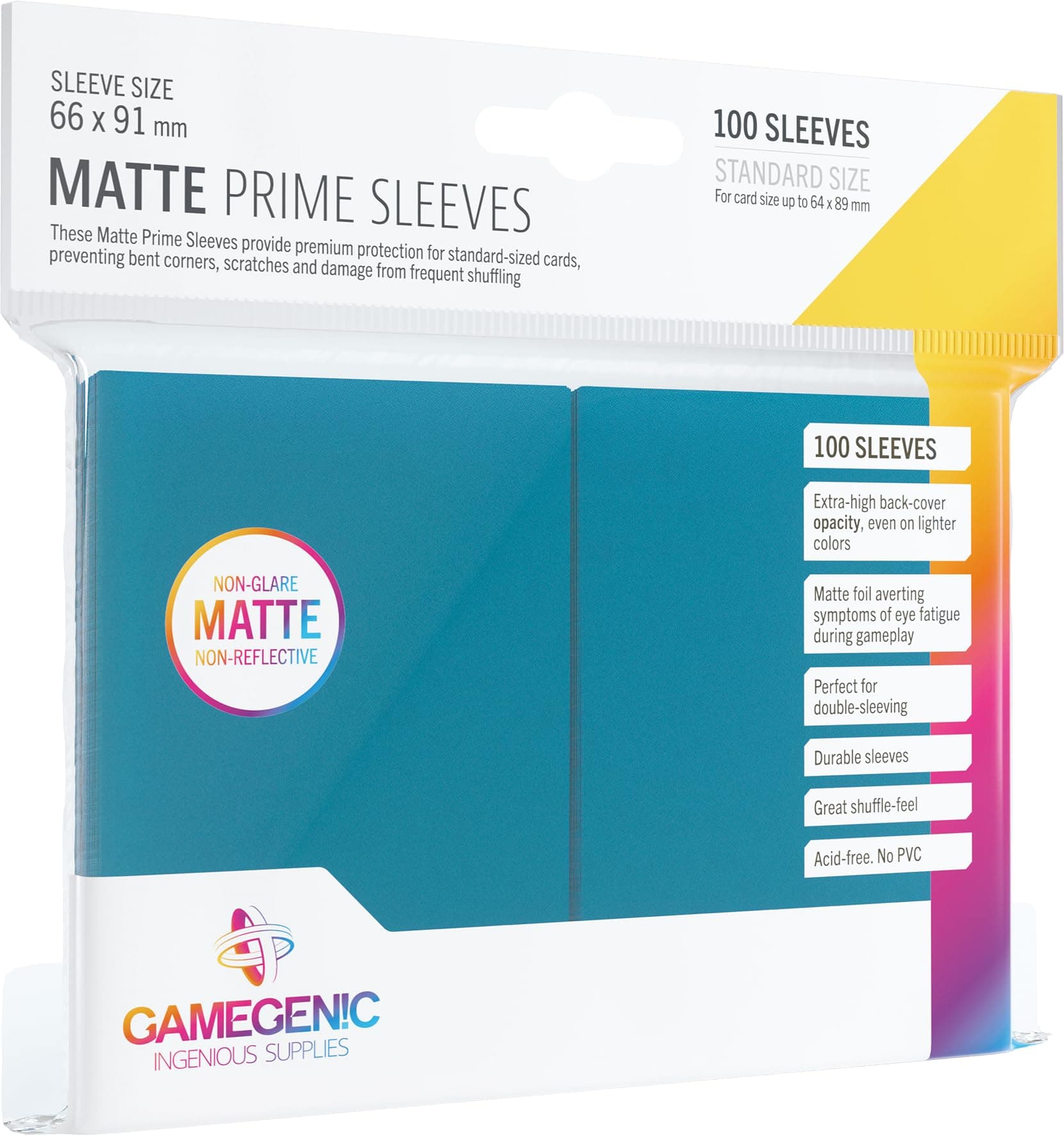 Gamegenic Matte Prime Sleeves Azul (100 uds)